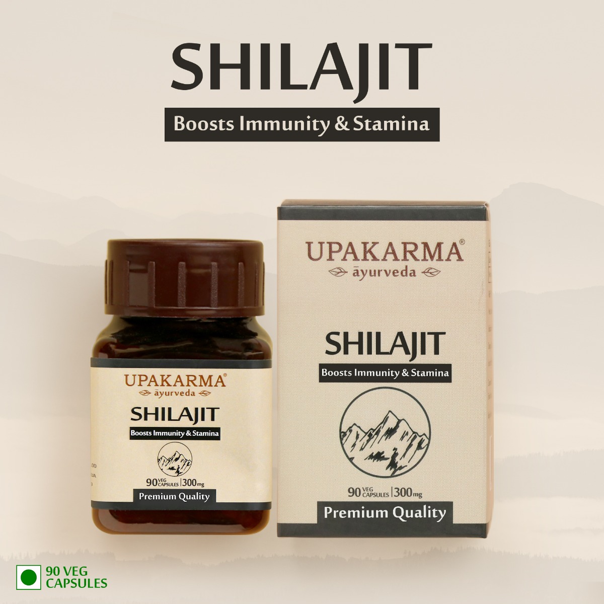 Upakarma Ayurveda Shilajit 300 mg, 90 Capsules Price, Uses, Side
