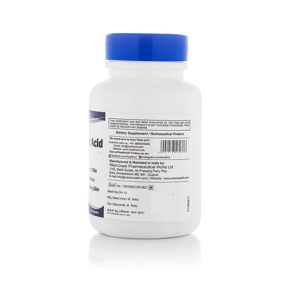 Healthvit Alpha Lipoic Acid 300mg, 60 Capsules Price, Uses, Side