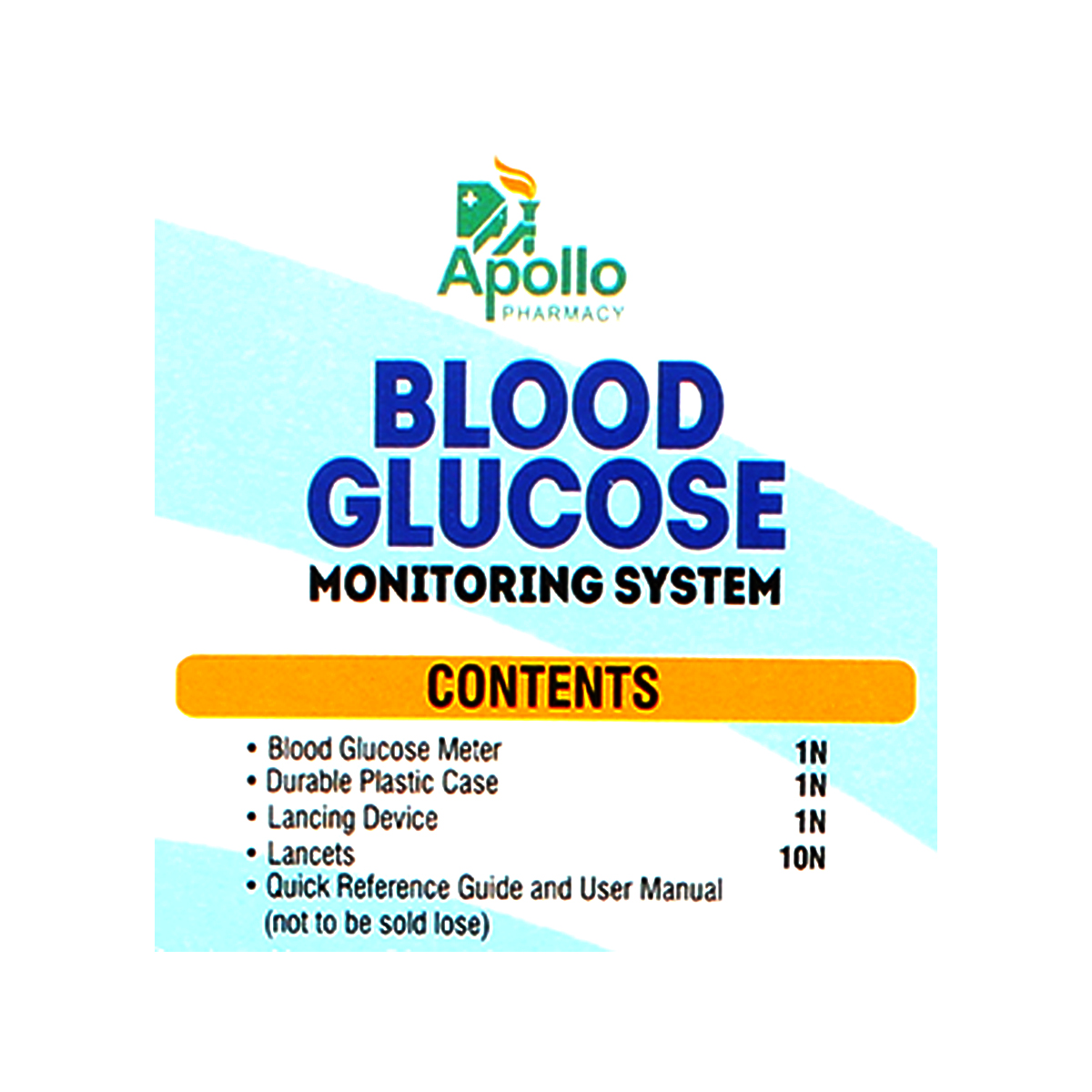 Apollo Pharmacy Blood Glucose Monitoring System APG01 with 25 Test