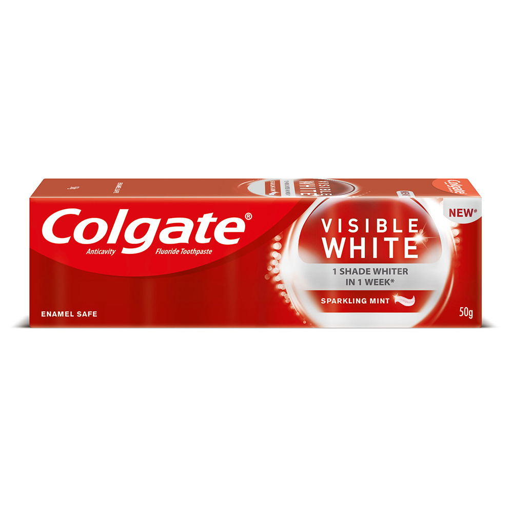 Colgate Visible White Sparkling Mint Toothpaste, 50 gm Price, Uses ...