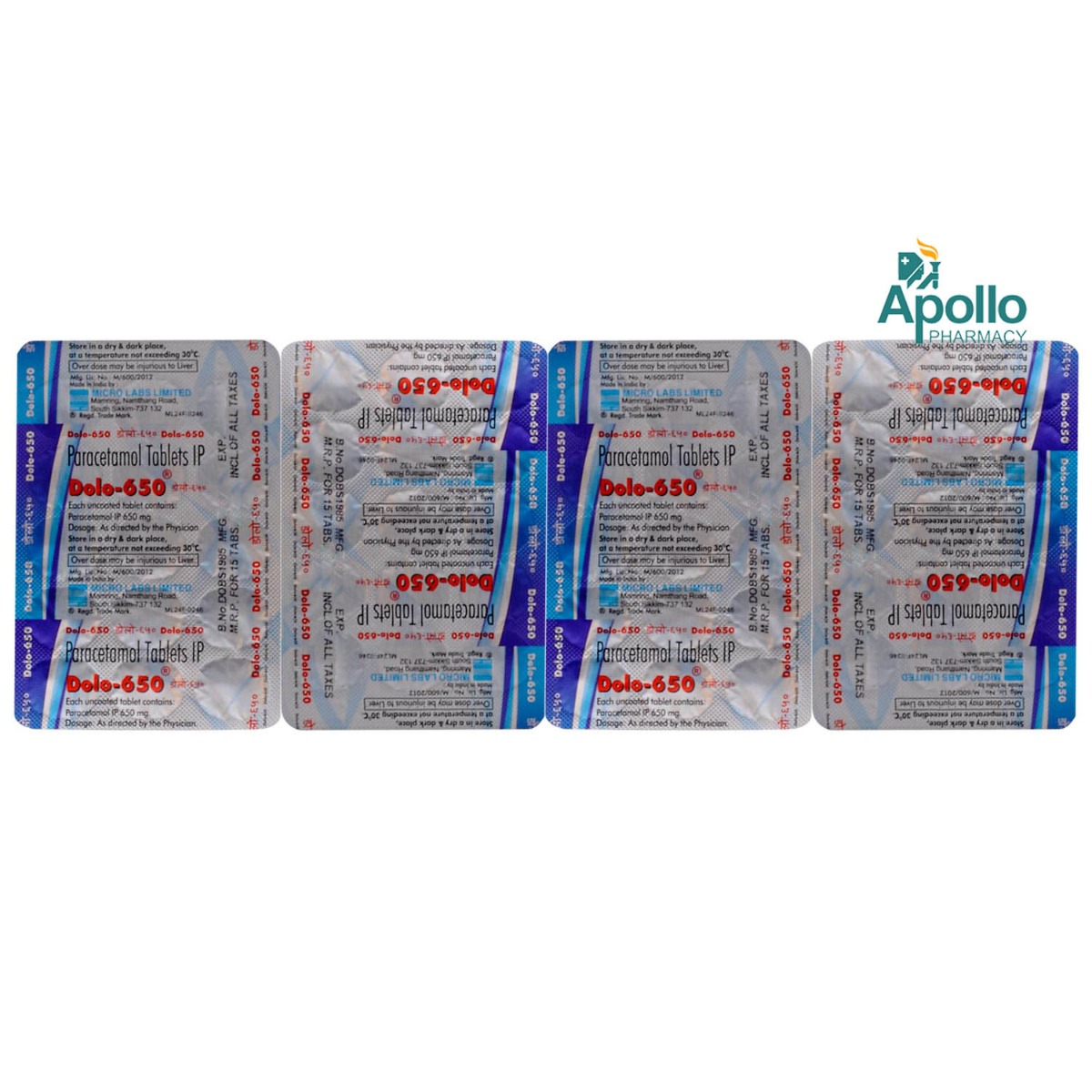 Dolo-650 Tablet 15's Price, Uses, Side Effects, Composition - Apollo ...