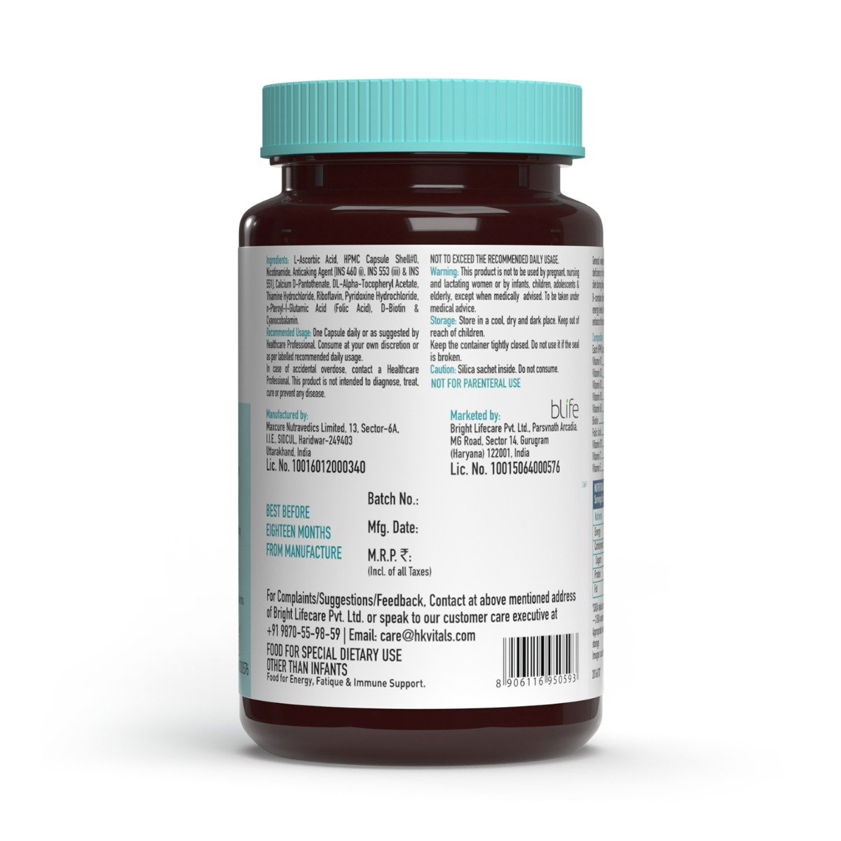 HealthKart HK Vitals with Vitamin C & Vitamin E, 60 Capsules