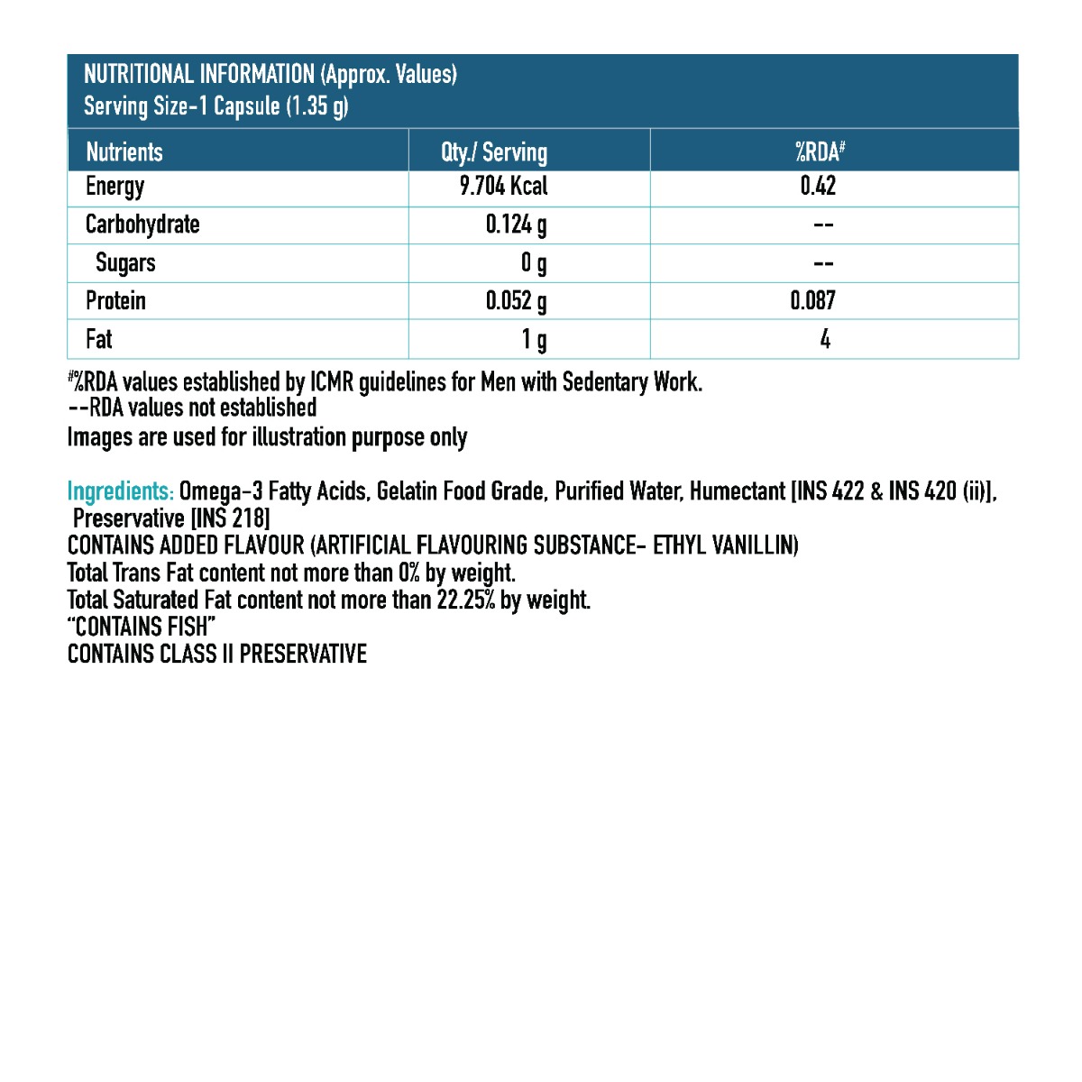 HealthKart HK Vitals Fish Oil 1000 mg, 60 Soft Gelatin Capsules Price