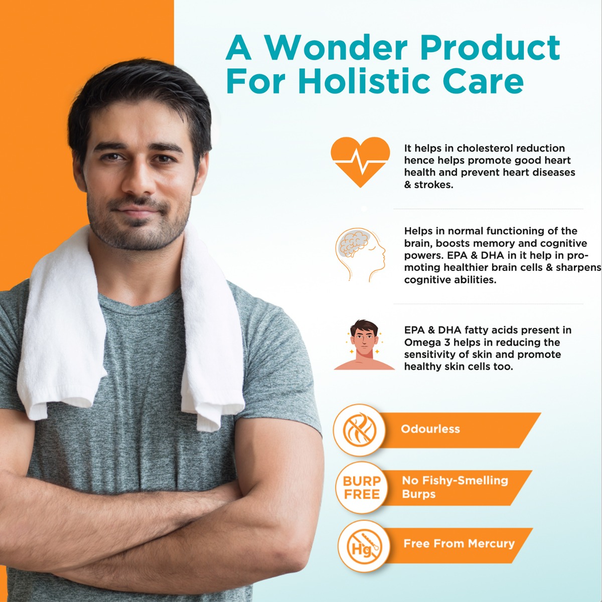 HealthKart HK Vitals Fish Oil 1000 mg, 60 Soft Gelatin Capsules Price