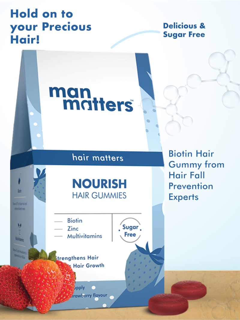 Man Matters Nourish Hair Gummies, 30 Count Price, Uses, Side Effects